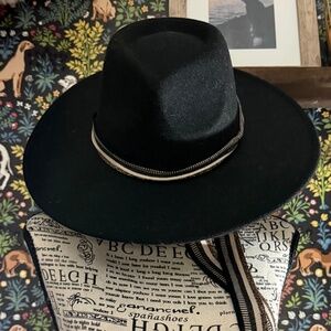 Anthropologie black felt hat